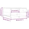vidaXL Τραπεζάκι Σαλονιού Sonoma Δρυς 80x80x40 εκ. Επεξεργασμένο Ξύλο