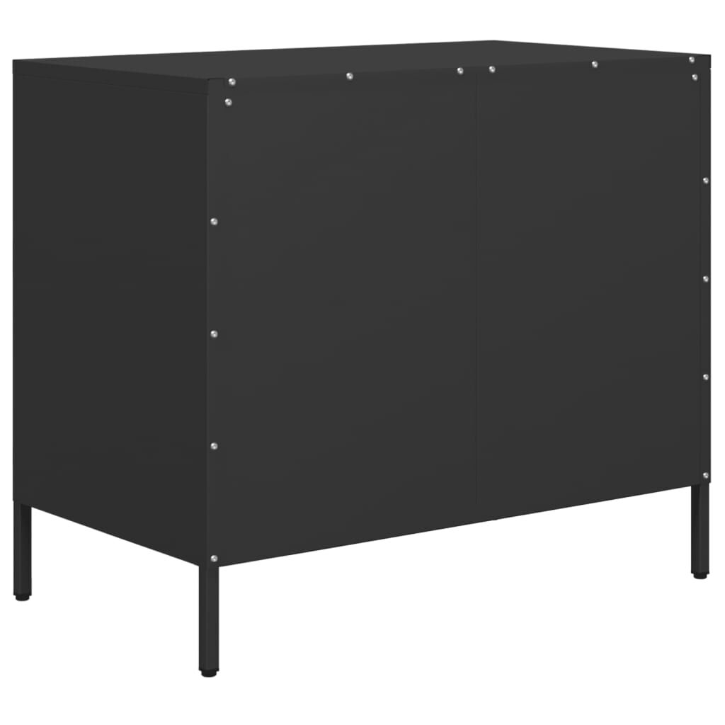 vidaXL Ντουλάπι Μαύρο 68x39x58,5 εκ. από Χάλυβα Ψυχρής Έλασης