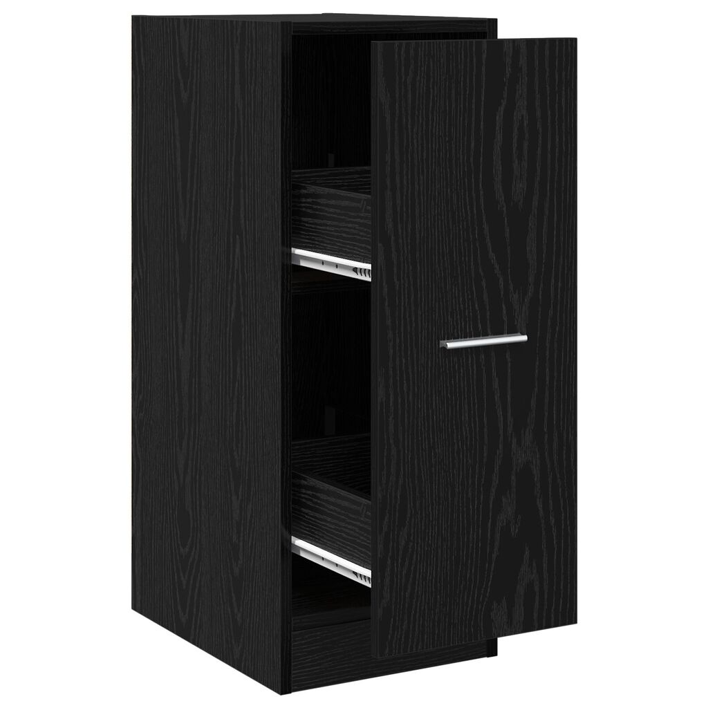 vidaXL Φαρμακοποιός Ντουλάπα Μαύρη Δρυς 30x41x77,5 εκ Επεξεργασμένο Ξύλο