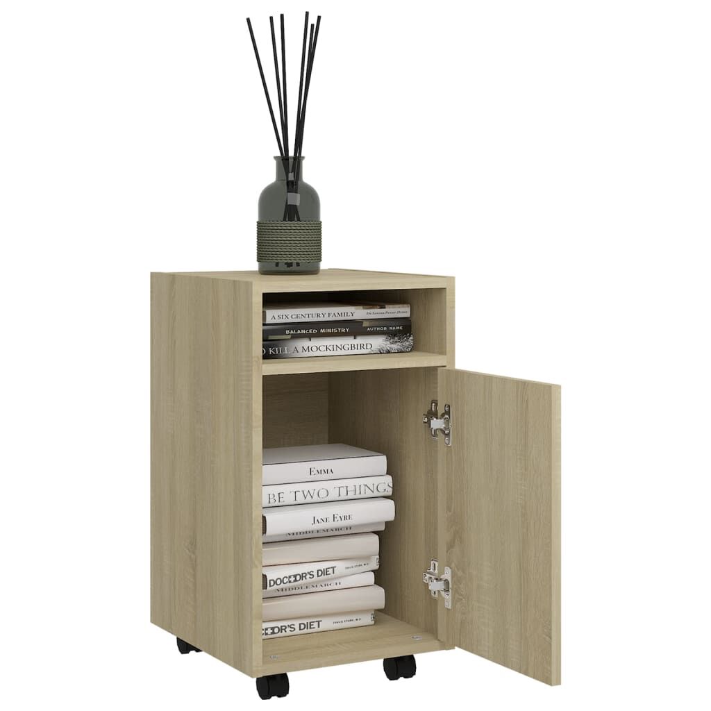 vidaXL Βοηθητ. Ντουλάπι με Τροχούς Sonoma Δρύς 33x38x60 εκ Επεξ. Ξύλο