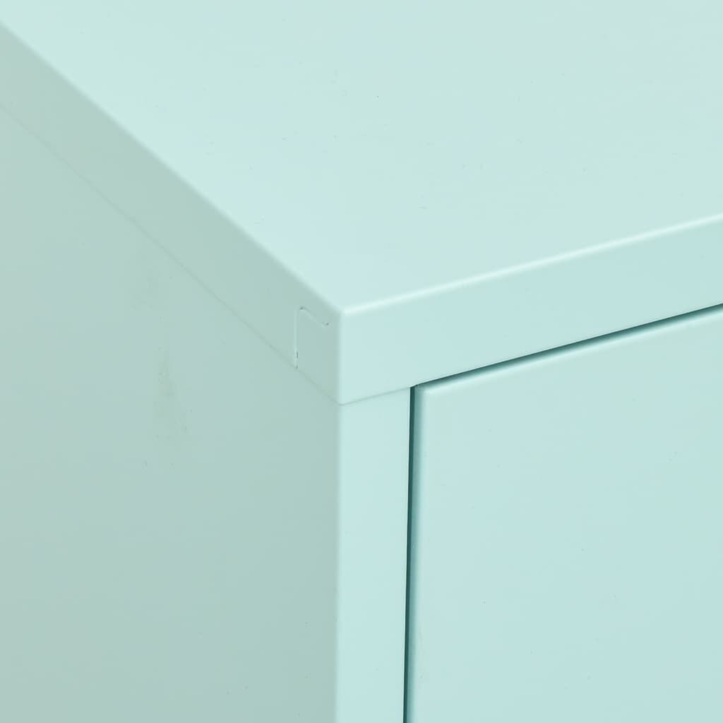 vidaXL Ντουλάπι Αποθήκευσης Χρώμα Μέντα 80 x 35 x 101,5 εκ. από Ατσάλι