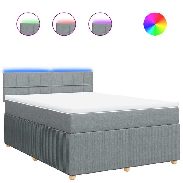 vidaXL &Kappa;&rho;&epsilon;&beta;ά&tau;&iota; Boxspring &mu;&epsilon; &Sigma;&tau;&rho;ώ&mu;&alpha; &Alpha;&nu;&omicron;&iota;&chi;&tau;ό &Gamma;&kappa;&rho;&iota; 140x200 &epsilon;&kappa;. &Upsilon;&phi;&alpha;&sigma;&mu;ά&tau;&iota;&nu;&omicron;