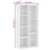 vidaXL Βιβλιοθήκη Λευκή 50 x 25 x 106 εκ. από Επεξ. Ξύλο