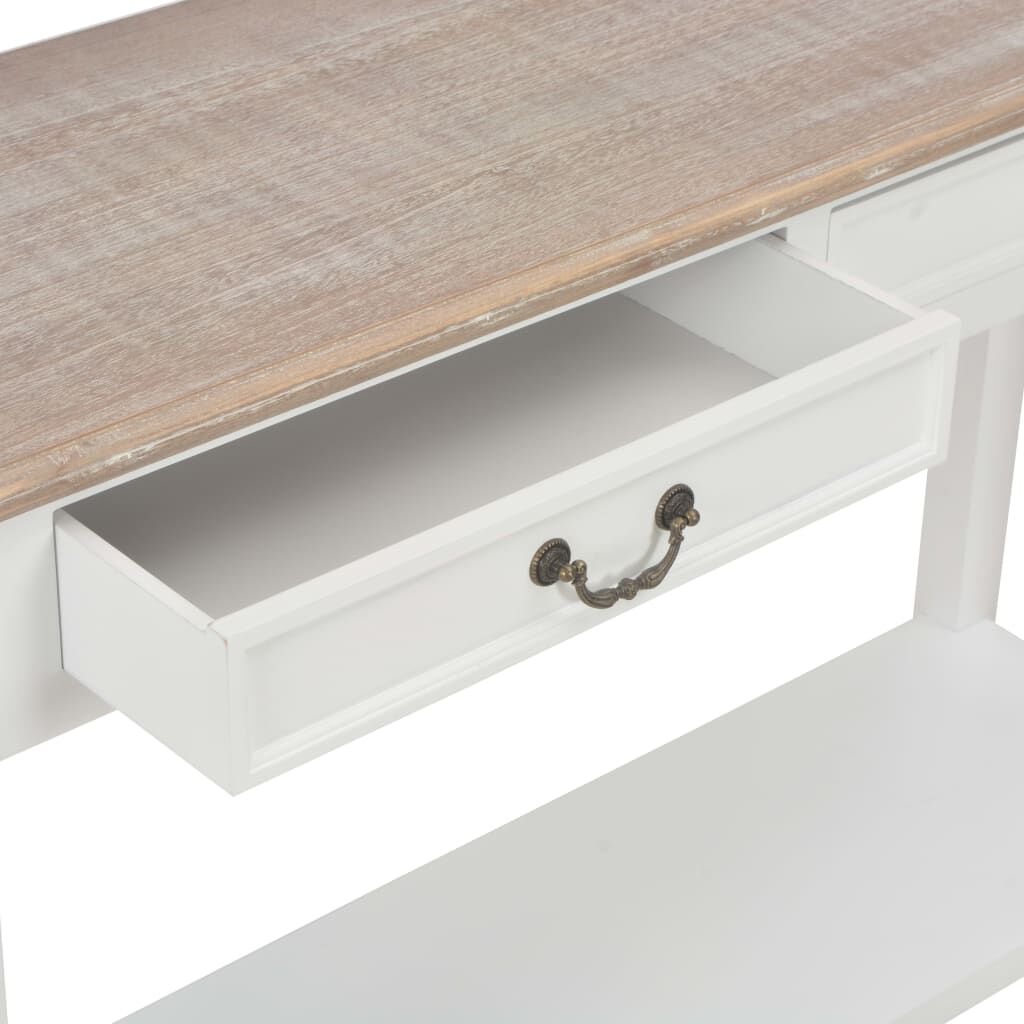 vidaXL Τραπέζι Κονσόλα Λευκό 110 x 35 x 80 εκ. Ξύλινο