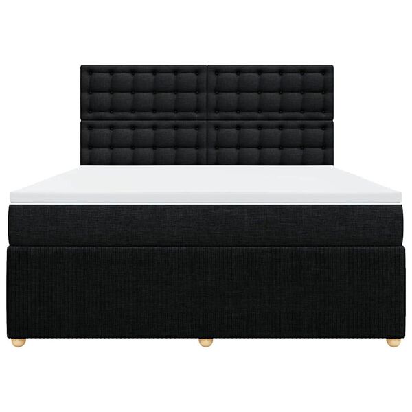 vidaXL &Kappa;&rho;&epsilon;&beta;ά&tau;&iota; Boxspring &mu;&epsilon; &Sigma;&tau;&rho;ώ&mu;&alpha; &Mu;&alpha;ύ&rho;&omicron; 180x200 &epsilon;&kappa;. &Upsilon;&phi;&alpha;&sigma;&mu;ά&tau;&iota;&nu;&omicron;