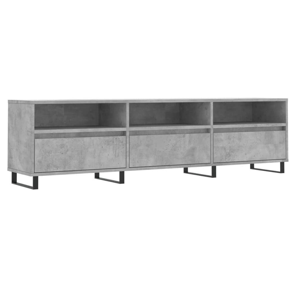 vidaXL Έπιπλο Τηλεόρασης Γκρι Σκυρ. 150x30x44,5 εκ. Επεξ. Ξύλο