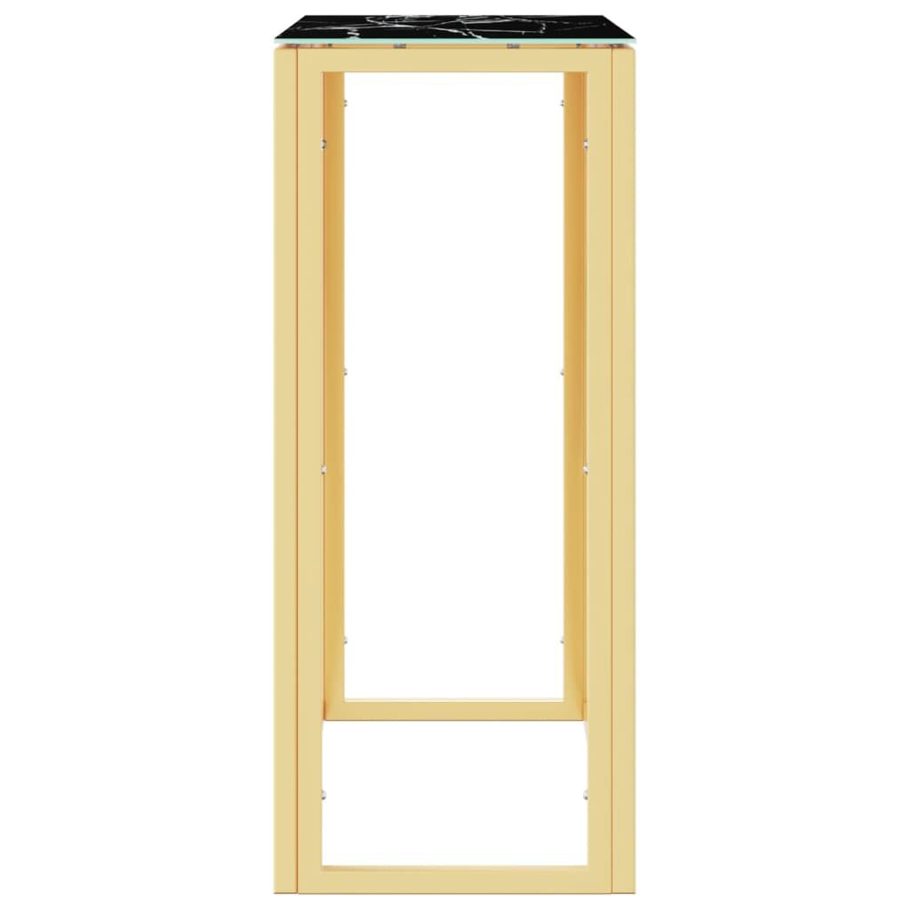 vidaXL Τραπέζι Κονσόλα Χρυσό 70x30x70 εκ. Ανοξείδωτο Ατσάλι και Γυαλί