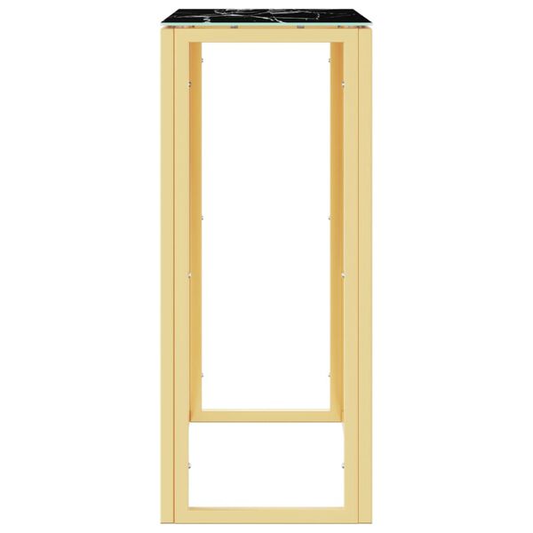 vidaXL Τραπέζι Κονσόλα Χρυσό 70x30x70 εκ. Ανοξείδωτο Ατσάλι και Γυαλί