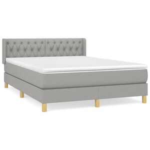 vidaXL &Kappa;&rho;&epsilon;&beta;ά&tau;&iota; Boxspring &mu;&epsilon; &Sigma;&tau;&rho;ώ&mu;&alpha; &Alpha;&nu;&omicron;&iota;&chi;&tau;ό &Gamma;&kappa;&rho;&iota; 140x190 &epsilon;&kappa;. &Upsilon;&phi;&alpha;&sigma;&mu;ά&tau;&iota;&nu;&omicron;