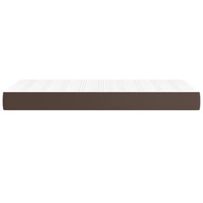 vidaXL Στρώμα με Pocket Springs Καφέ 80x200x20 εκ. Συνθετικό Δέρμα