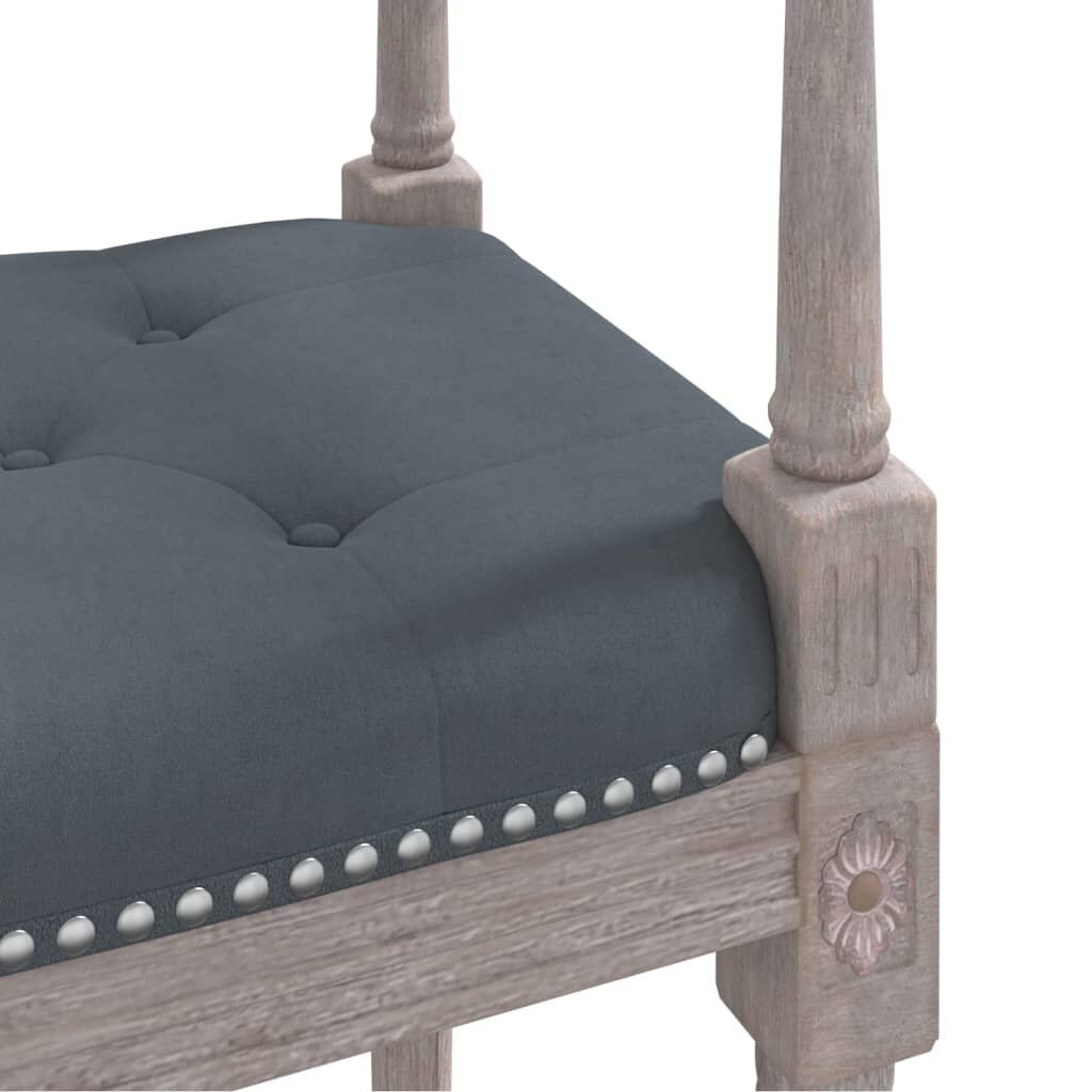 vidaXL Πάγκος Σκούρο Γκρι 110 x 40 x 70 εκ. Βελούδινος