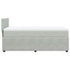 vidaXL Κρεβάτι Boxspring με Στρώμα Ανοιχτό Γκρι 90x200 εκ. Βελούδινο