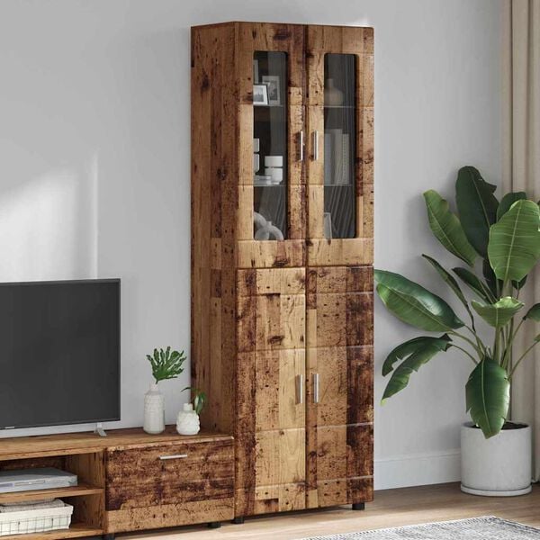 vidaXL Highboard &Pi;&alpha;&lambda;&iota;ό &xi;ύ&lambda;&omicron; 60 x 35 x 182 &epsilon;&kappa;. &Epsilon;&pi;&epsilon;&xi;&epsilon;&rho;&gamma;&alpha;&sigma;&mu;έ&nu;&omicron; &xi;ύ&lambda;&omicron;
