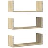 vidaXL Ραφιέρες Τοίχου 3 τεμ. Sonoma Δρυς 58x18x18 εκ. από Επεξ. Ξύλο