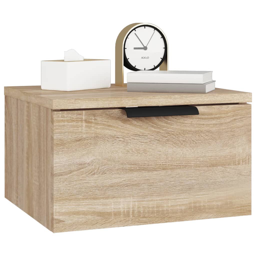 vidaXL Κομοδίνα Επιτοίχιο Sonoma Δρυς 34 x 30 x 20 εκ.