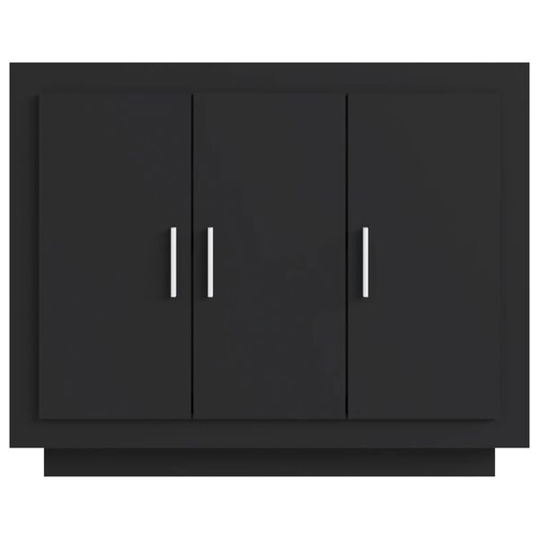 vidaXL Συρταριέρα Μαύρη 92x35x75 εκ. από Επεξεργασμένο Ξύλο