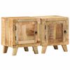 vidaXL &Kappa;&omicron;&mu;&omicron;&delta;ί&nu;&omicron; 2 &tau;&epsilon;&mu;ά&chi;&iota;&alpha; 40x32x46 cm &Sigma;&tau;&epsilon;&rho;&epsilon;ό &xi;ύ&lambda;&omicron; Rough Mango