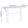 vidaXL Τραπέζι κονσόλας NOAIN με πόδια σχήματος X 120x30x75 cm