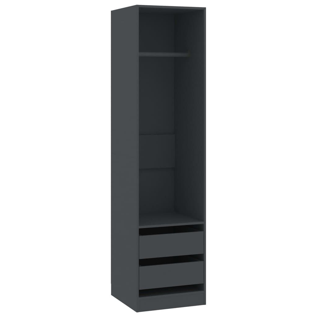 vidaXL Ντουλάπα με Συρτάρια Γκρι 50 x 50 x 200 εκ. από Μοριοσανίδα