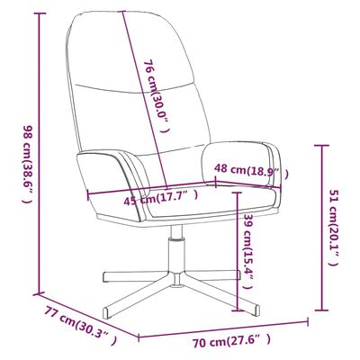 vidaXL Πολυθρόνα Relax Γκρι από Συνθετικό Δέρμα