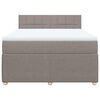 vidaXL &Kappa;&rho;&epsilon;&beta;ά&tau;&iota; Boxspring &mu;&epsilon; &Sigma;&tau;&rho;ώ&mu;&alpha; Taupe 140x200 &epsilon;&kappa;. &Upsilon;&phi;&alpha;&sigma;&mu;ά&tau;&iota;&nu;&omicron;
