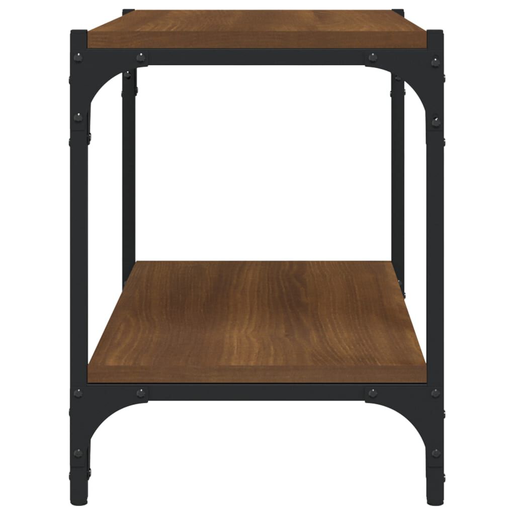 vidaXL Έπιπλο Τηλεόρασης Καφέ Δρυς 60x33x41 εκ. Επεξ. Ξύλο & Ατσάλι