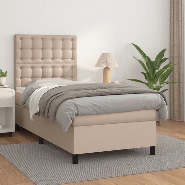 vidaXL &Kappa;&rho;&epsilon;&beta;ά&tau;&iota; Boxspring &mu;&epsilon; &Sigma;&tau;&rho;ώ&mu;&alpha; &Kappa;&alpha;&pi;&omicron;&upsilon;&tau;&sigma;ί&nu;&omicron; 100x200&epsilon;&kappa;.&alpha;&pi;ό &Sigma;&upsilon;&nu;&theta;.&Delta;έ&rho;&mu;&alpha;