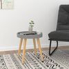vidaXL Βοηθητικό Τραπέζι Γκρι 38x38x40 εκ. Επεξ. Ξύλο & Μασίφ Πεύκο
