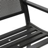 vidaXL Παγκάκι Κήπου Μαύρο 119 εκ. Ατσάλινο