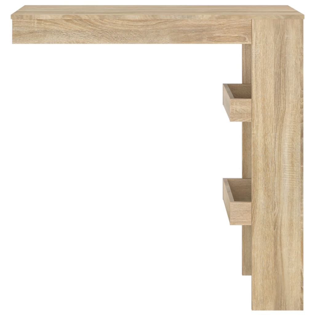 vidaXL Τραπέζι Μπαρ Τοίχου Sonoma Δρυς 102x45x103,5 εκ. Επεξεργ. Ξύλο