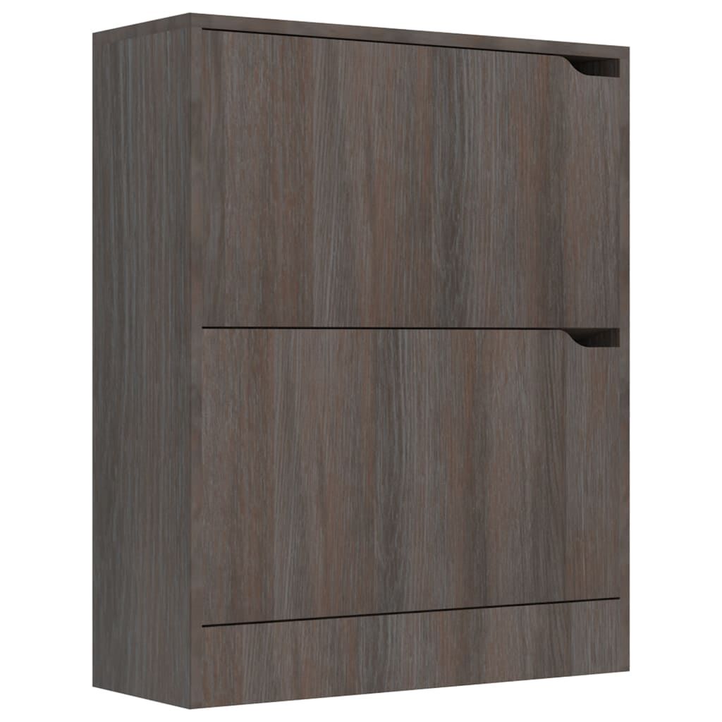 vidaXL Παπουτσοθήκη 2 Πόρτες Γκρι Sonoma Δρυς 59x24x74 εκ. Επεξ. Ξύλο