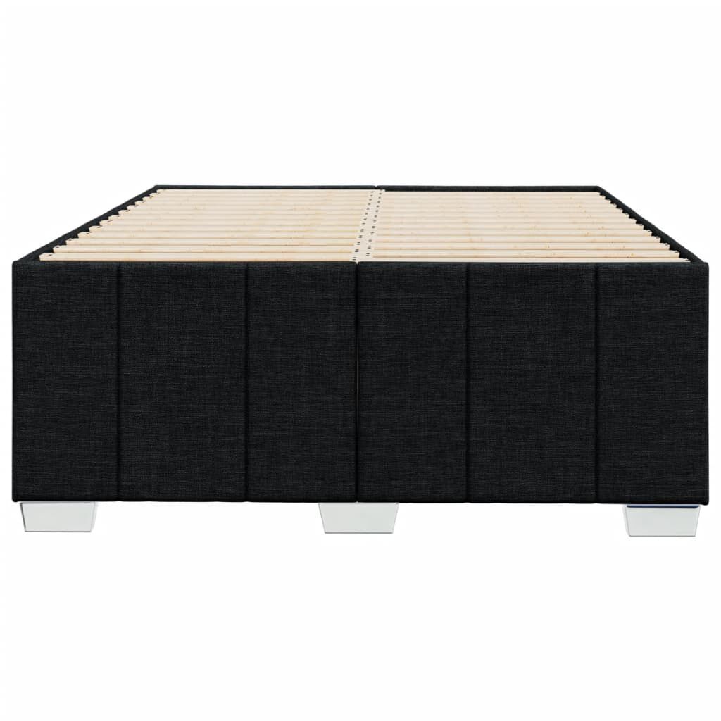 vidaXL Σκελετός Κρεβατιού Χωρίς Στρώμα Μαύρο 120x200 εκ. Υφασμάτινο