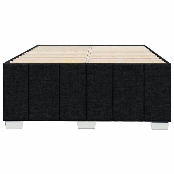 vidaXL Σκελετός Κρεβατιού Χωρίς Στρώμα Μαύρο 120x200 εκ. Υφασμάτινο