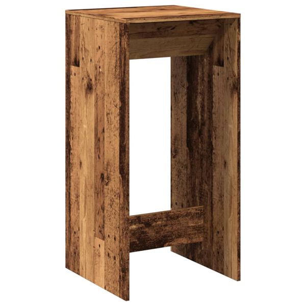 vidaXL Τραπέζι Μπαρ Όψη Παλαιού Ξύλου 51x50x103,5 εκ. Επεξ. Ξύλο