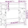vidaXL Βάση Εκτυπωτή 2 Επιπέδων Γκρι Sonoma 40x20x40 εκ Επεξ. Ξύλο