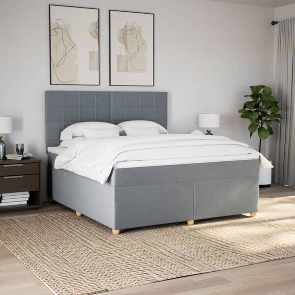 vidaXL &Kappa;&rho;&epsilon;&beta;ά&tau;&iota; Boxspring &mu;&epsilon; &Sigma;&tau;&rho;ώ&mu;&alpha; &Alpha;&nu;&omicron;&iota;&chi;&tau;ό &Gamma;&kappa;&rho;&iota; 180x200 &epsilon;&kappa;. &Upsilon;&phi;&alpha;&sigma;&mu;ά&tau;&iota;&nu;&omicron;