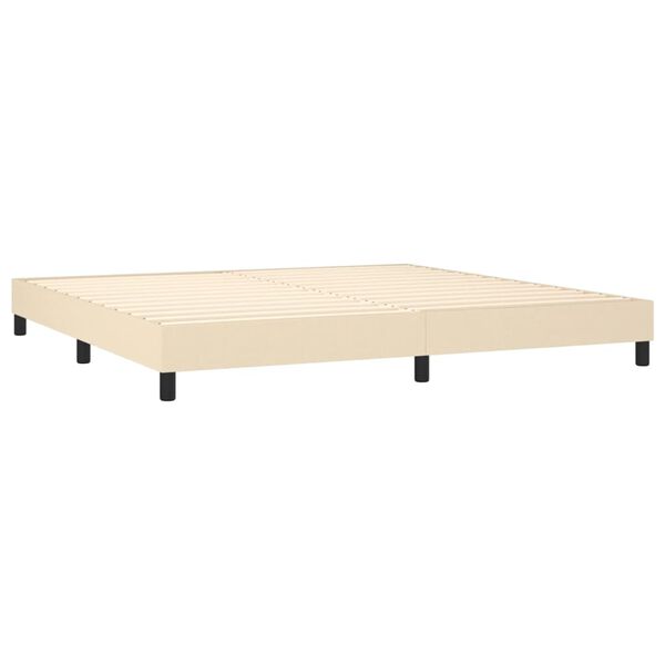 vidaXL &Kappa;&rho;&epsilon;&beta;ά&tau;&iota; Boxspring &mu;&epsilon; &Sigma;&tau;&rho;ώ&mu;&alpha; &Kappa;&rho;&epsilon;&mu; 200x200 &epsilon;&kappa;. &Upsilon;&phi;&alpha;&sigma;&mu;ά&tau;&iota;&nu;&omicron;