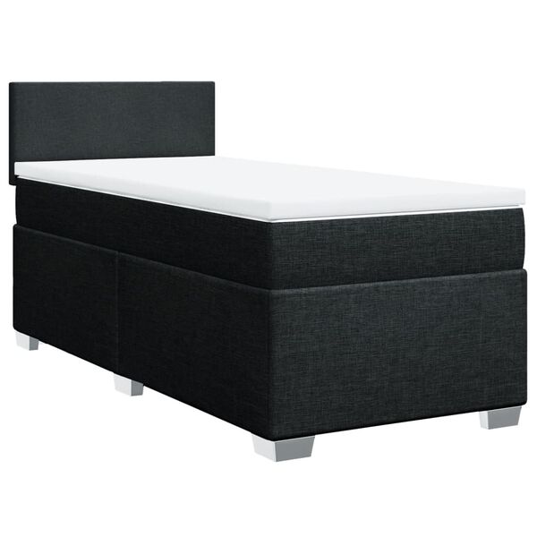 vidaXL &Kappa;&rho;&epsilon;&beta;ά&tau;&iota; Boxspring &mu;&epsilon; &Sigma;&tau;&rho;ώ&mu;&alpha; &Mu;&alpha;ύ&rho;&omicron; 90x200 &epsilon;&kappa;. &Upsilon;&phi;&alpha;&sigma;&mu;ά&tau;&iota;&nu;&omicron;