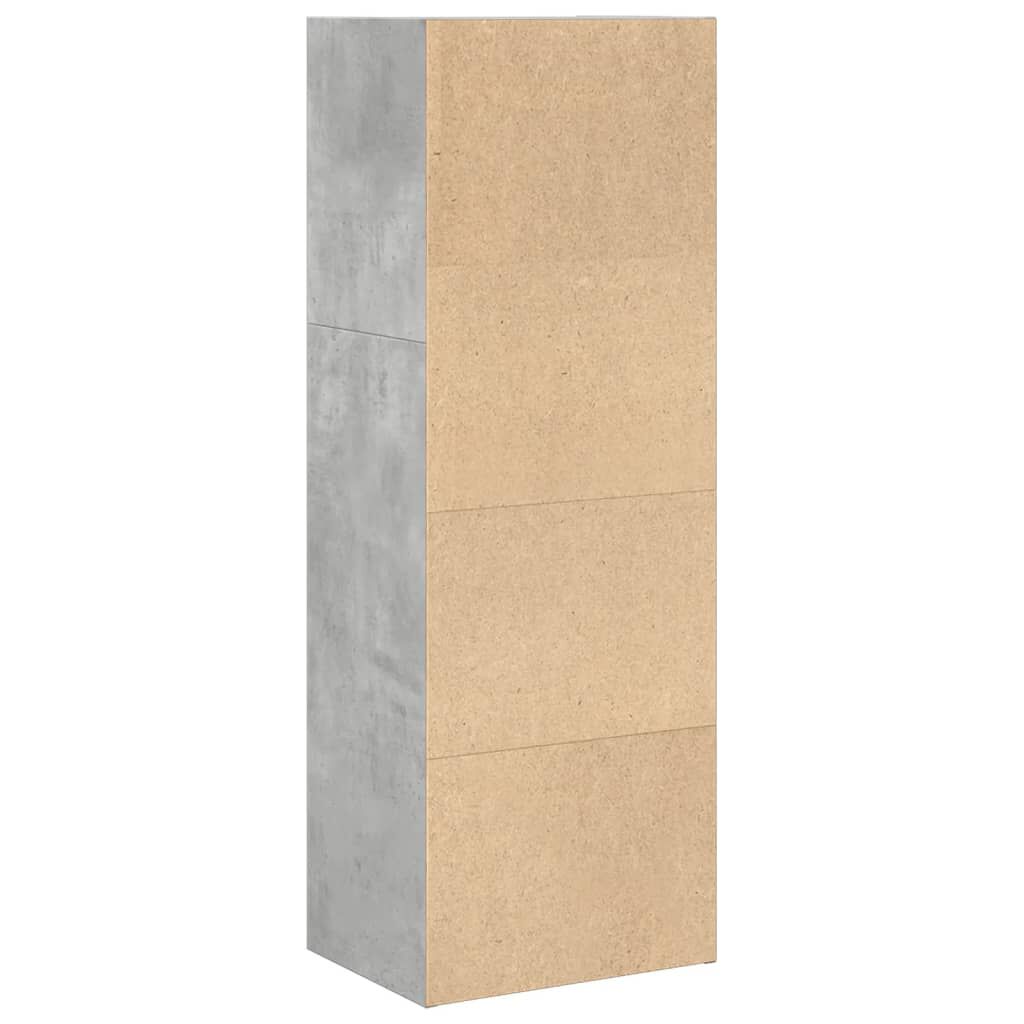 vidaXL Βιβλιοθήκη Γκρι Σκυροδέματος 40x30x114 εκ. Επεξεργ. Ξύλο