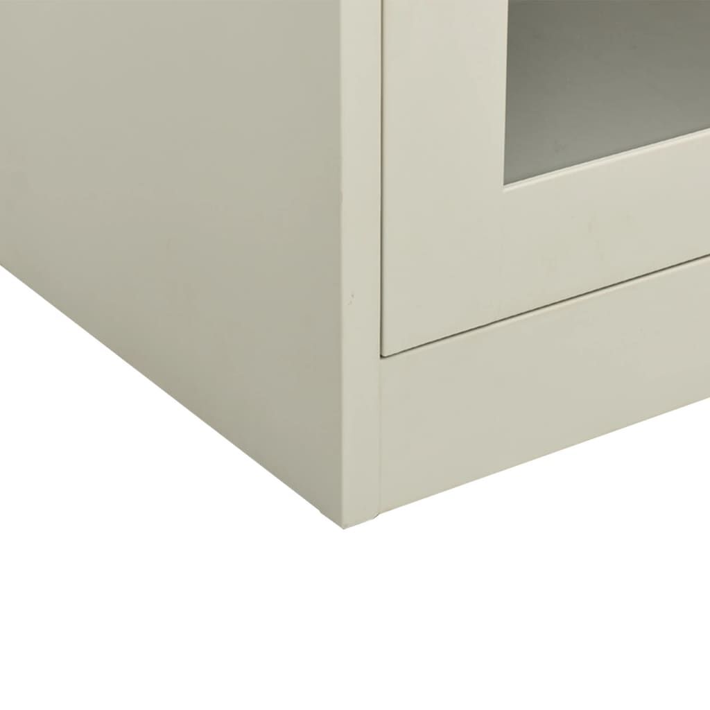 vidaXL Ντουλάπα Γραφείου 90 x 40 x 105 εκ. Ανοιχτό Γκρι Ατσάλινη