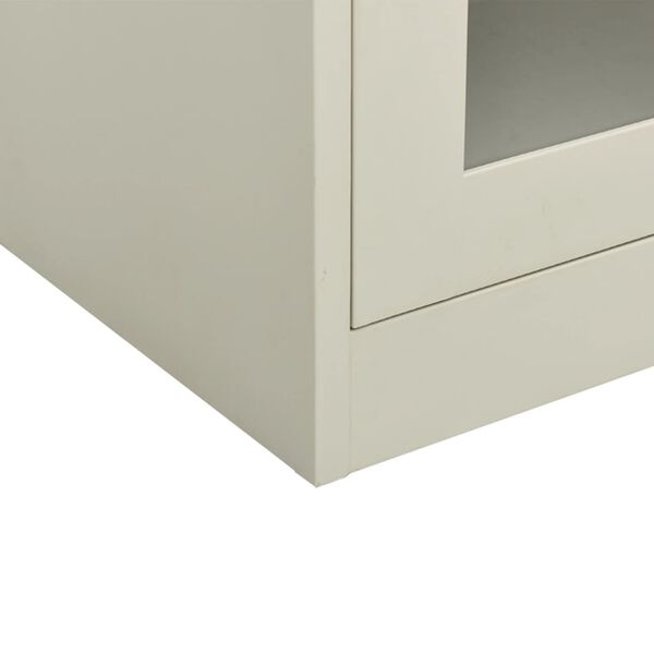 vidaXL Ντουλάπα Γραφείου 90 x 40 x 105 εκ. Ανοιχτό Γκρι Ατσάλινη