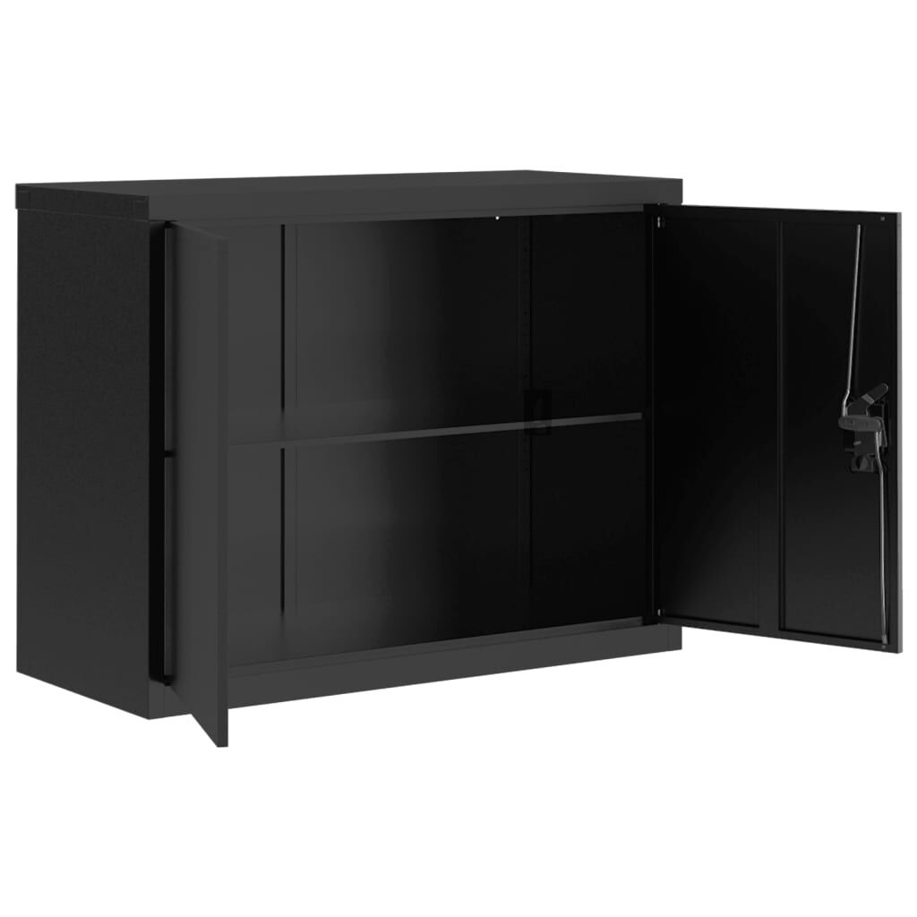 vidaXL Αρχειοθήκη Μαύρη 90 x 40 x 70 εκ. από Ατσάλι