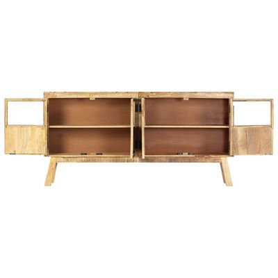 vidaXL Μπουφές Καφέ/Μαύρο 160x30x80 εκ. Μασίφ Ακατέργαστο Ξύλο Μάνγκο