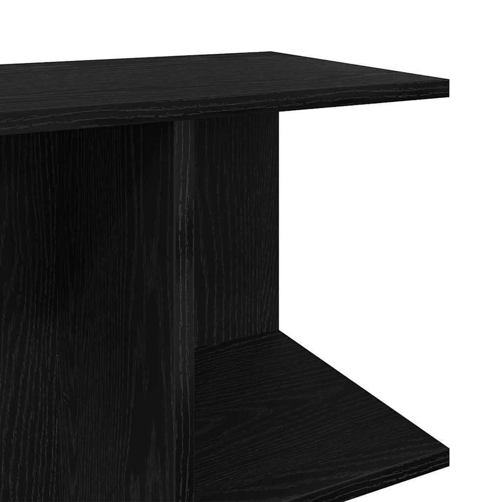 vidaXL Κομοδίνο Μαύρη δρυς 46,5x29x61 cm Κατασκευασμένο ξύλο