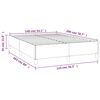 vidaXL Κρεβάτι Boxspring με Στρώμα Σκούρο Γκρι 140x200 εκ Υφασμάτινο