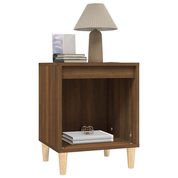 vidaXL Κομοδίνο Καφέ Δρυς 40x35x50 εκ.