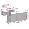 vidaXL Σετ Καναπέ Κήπου με μαξιλάρι 6 pcs Ανοιχτό γκρι Πολυ ράταν