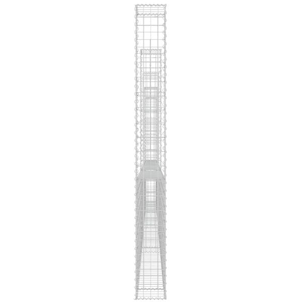 vidaXL Συρματοκιβώτιο σε U Σχήμα με 5 Στύλους 500x20x200 εκ Σιδερένιο