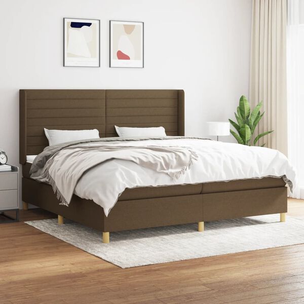 vidaXL &Kappa;&rho;&epsilon;&beta;ά&tau;&iota; Boxspring &mu;&epsilon; &Sigma;&tau;&rho;ώ&mu;&alpha; &Sigma;&kappa;&omicron;ύ&rho;&omicron; &Kappa;&alpha;&phi;έ 200x200 &epsilon;&kappa;. &Upsilon;&phi;&alpha;&sigma;&mu;ά&tau;&iota;&nu;&omicron;