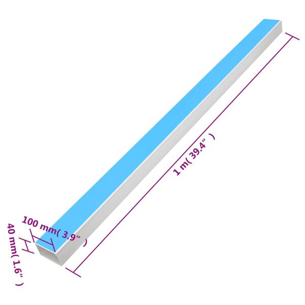 vidaXL Κανάλι Καλωδίων Αυτοκόλλητο 100 x 40 χιλ. 30 μ. από PVC